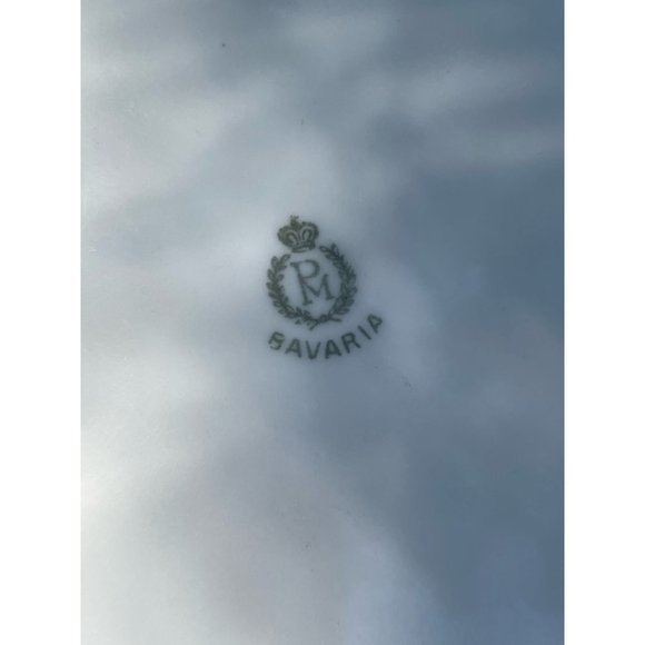 Vintage Bavaria German Tea Trivet Flower Basket Blue White - Picture 10 of 10